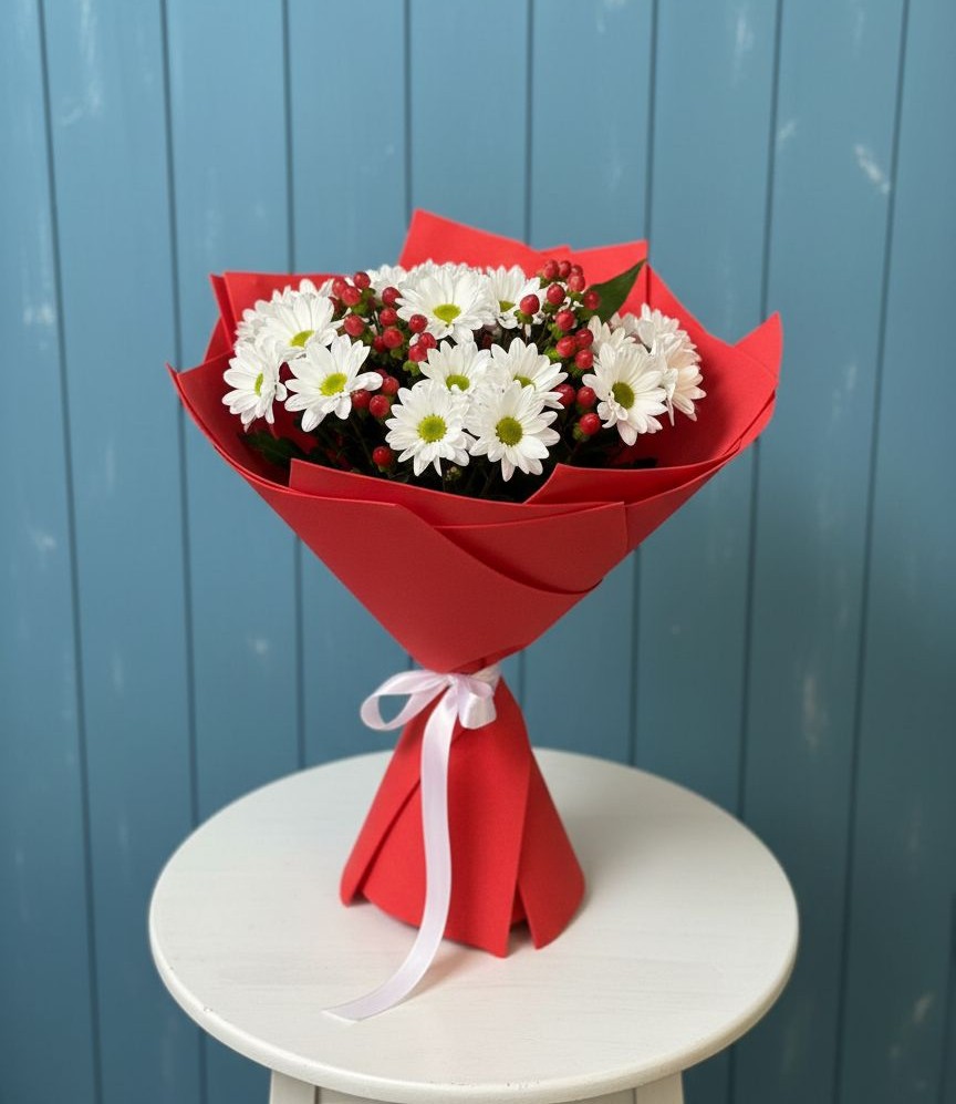 Букет цветов из: Хризантемы в Новомосковске