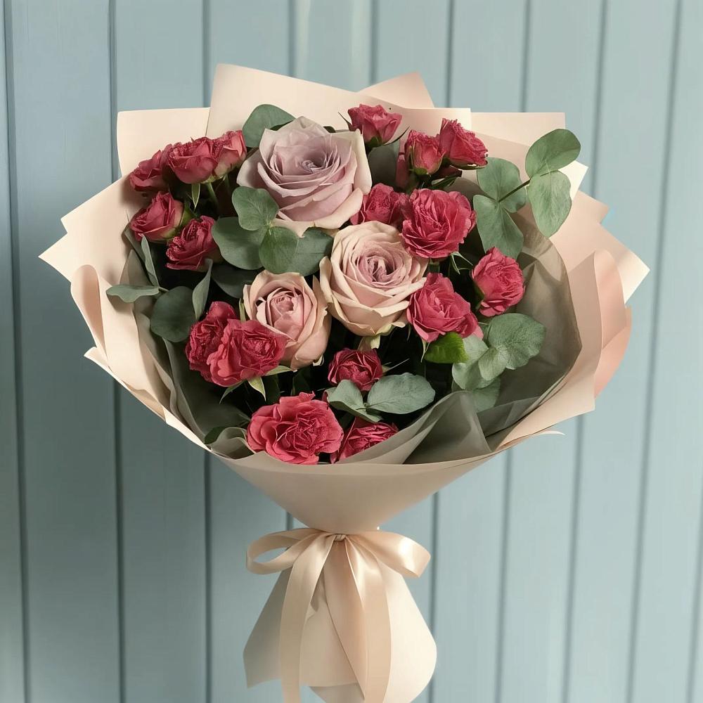 Букет цветов из: Гвоздики и Розы в Новомосковске
