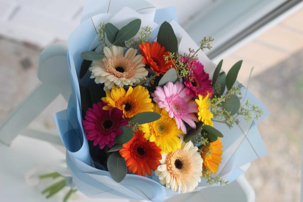 Букет цветов из: Герберы в Новомосковске