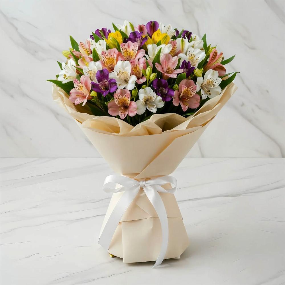 Букет цветов из: Альстромерии в Новомосковске