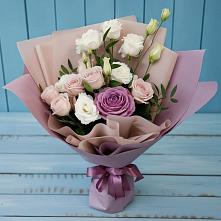 Букет цветов из:  Розы и Лизиантусы #REPLACE_PRED# Новомосковске