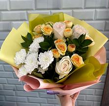 Букет цветов из:  Розы и Хризантемы #REPLACE_PRED# Новомосковске