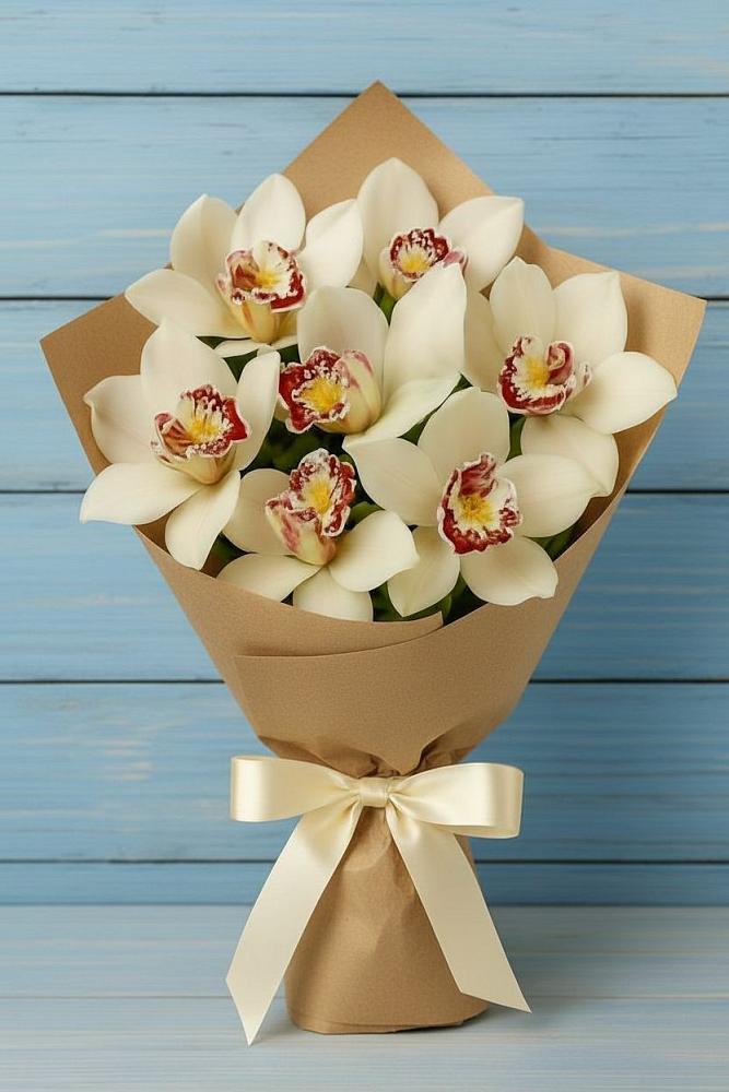 Букет цветов из: Орхидеи и Розы в Новомосковске